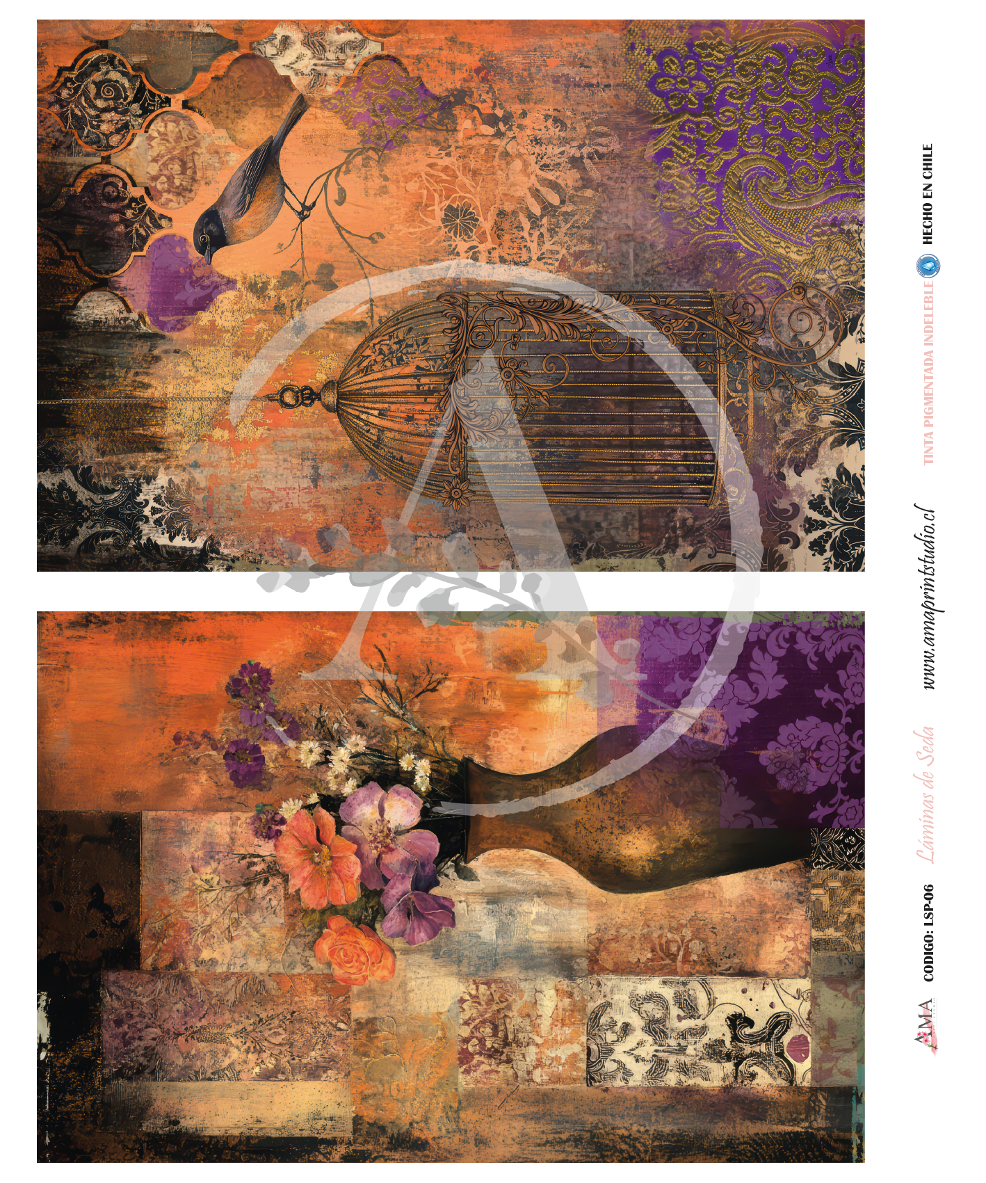 PAPELES DE SEDA 50X60 CMS LS PREMIUM-06. 2 UNID. DE 28X42 CMS