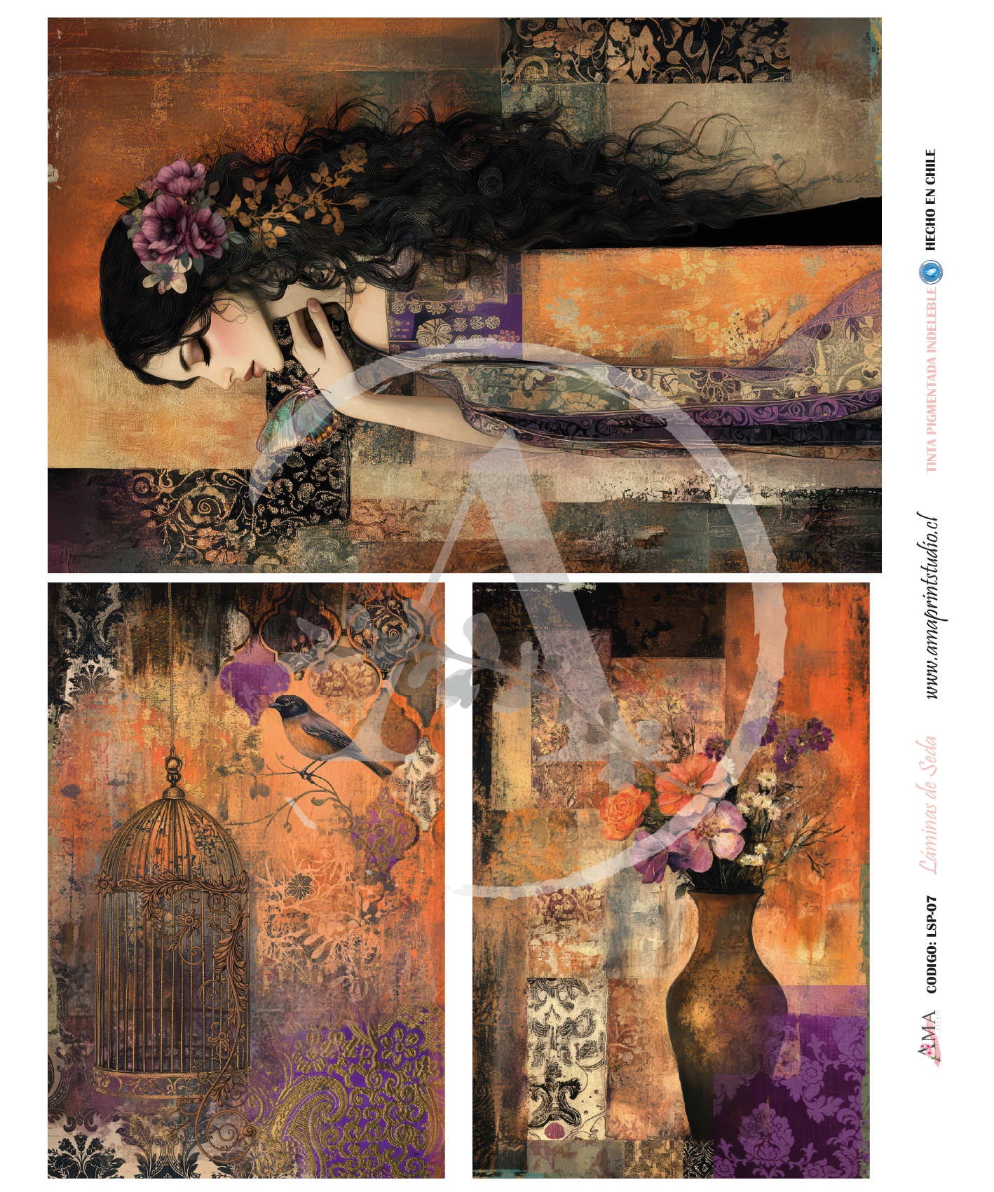 PAPELES DE SEDA 50X60 CMS LS PREMIUM-07. 1 UNID. DE 28X42 CMS/2 UNID. DE 20X30 CMS