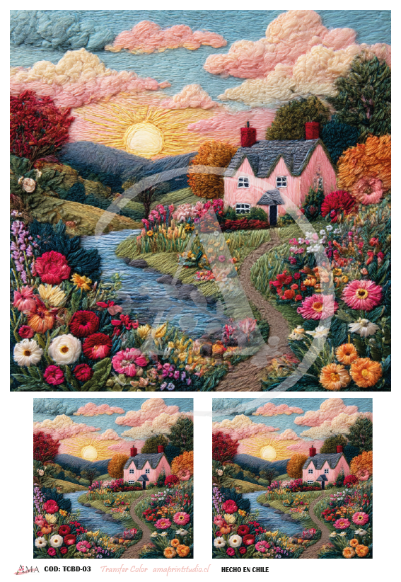 TRANSFER COLOR COLECCIÓN BORDADO 20X30 CMS