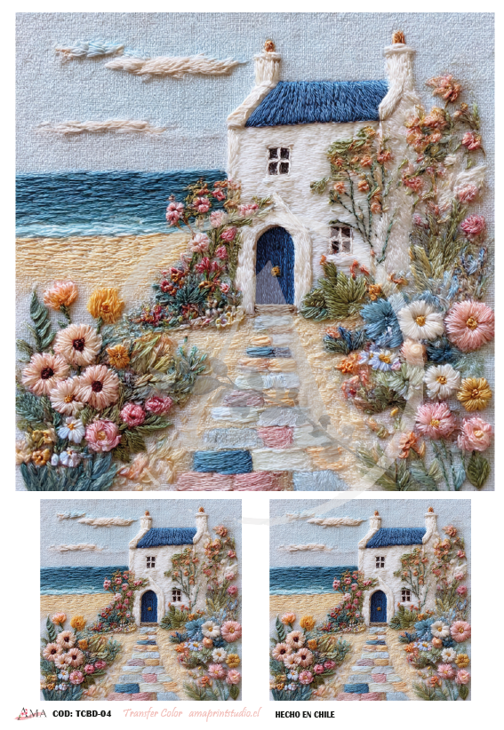 TRANSFER COLOR COLECCIÓN BORDADO 20X30 CMS