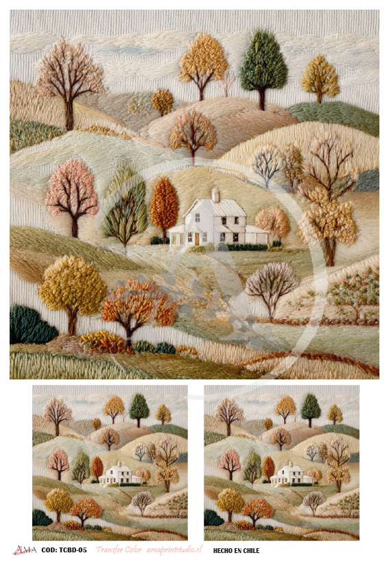 TRANSFER COLOR COLECCIÓN BORDADO 20X30 CMS