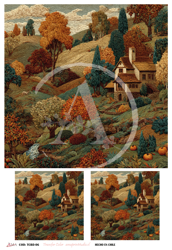 TRANSFER COLOR COLECCIÓN BORDADO 20X30 CMS
