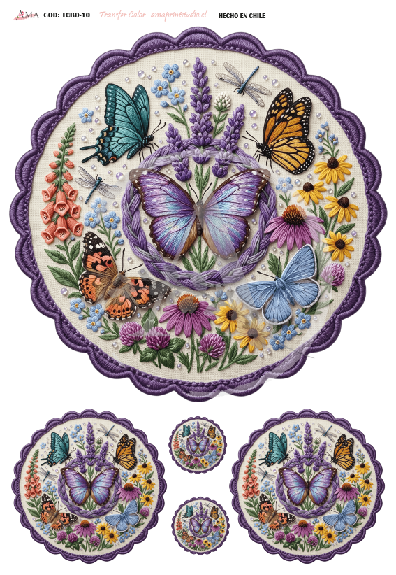 TRANSFER COLOR COLECCIÓN BORDADO 20X30 CMS