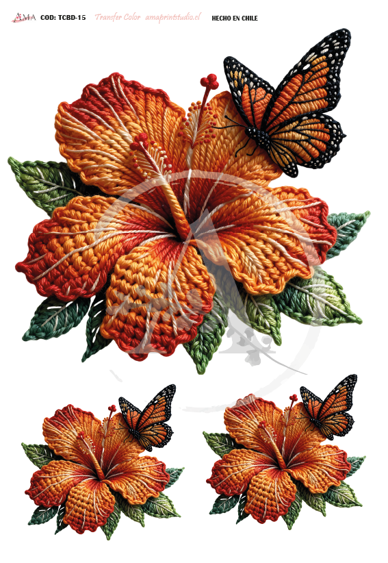 TRANSFER COLOR COLECCIÓN BORDADO 20X30 CMS